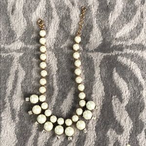 J crew faux pearl and crystal necklace